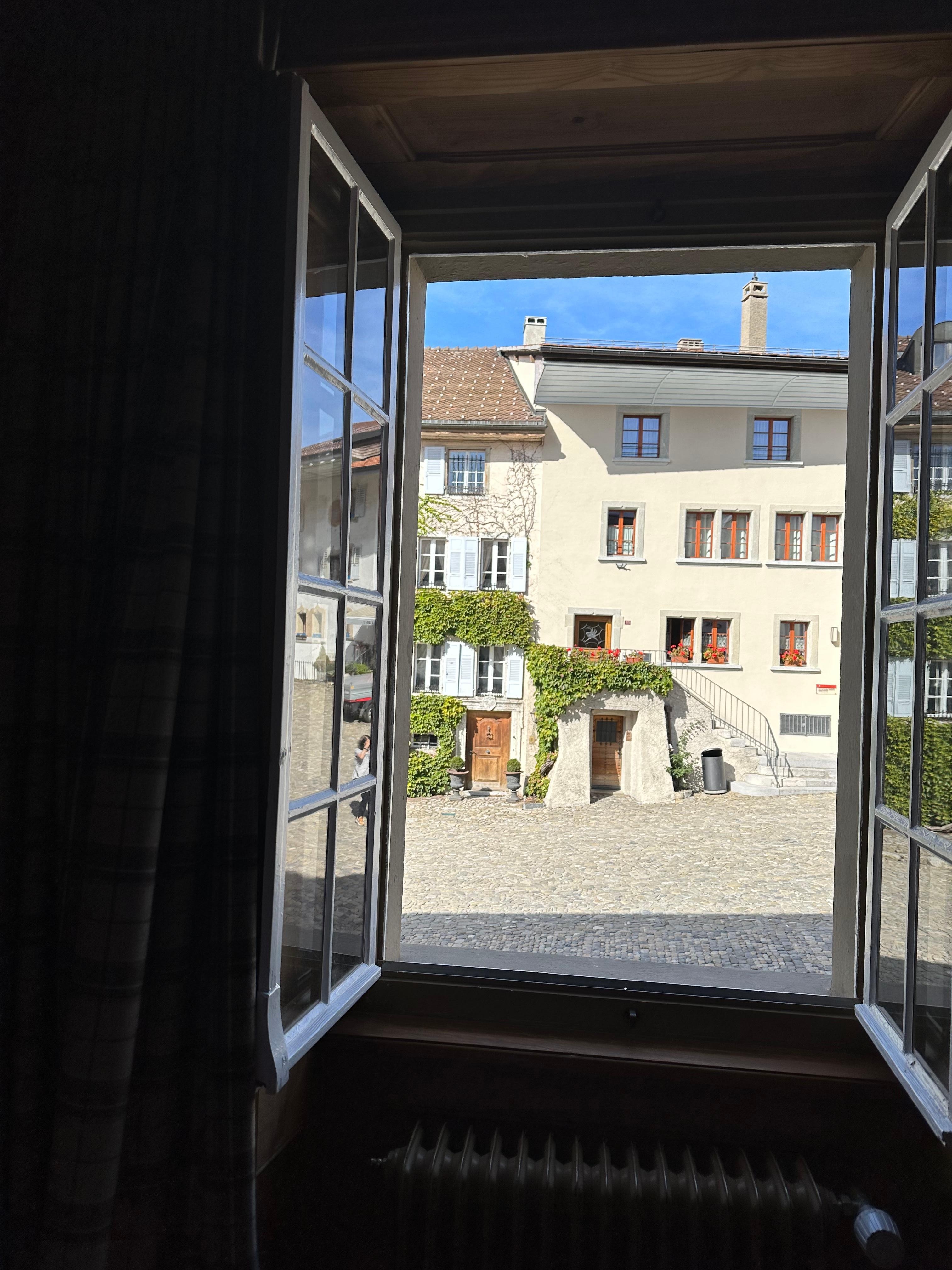 View from our window of the main street. 