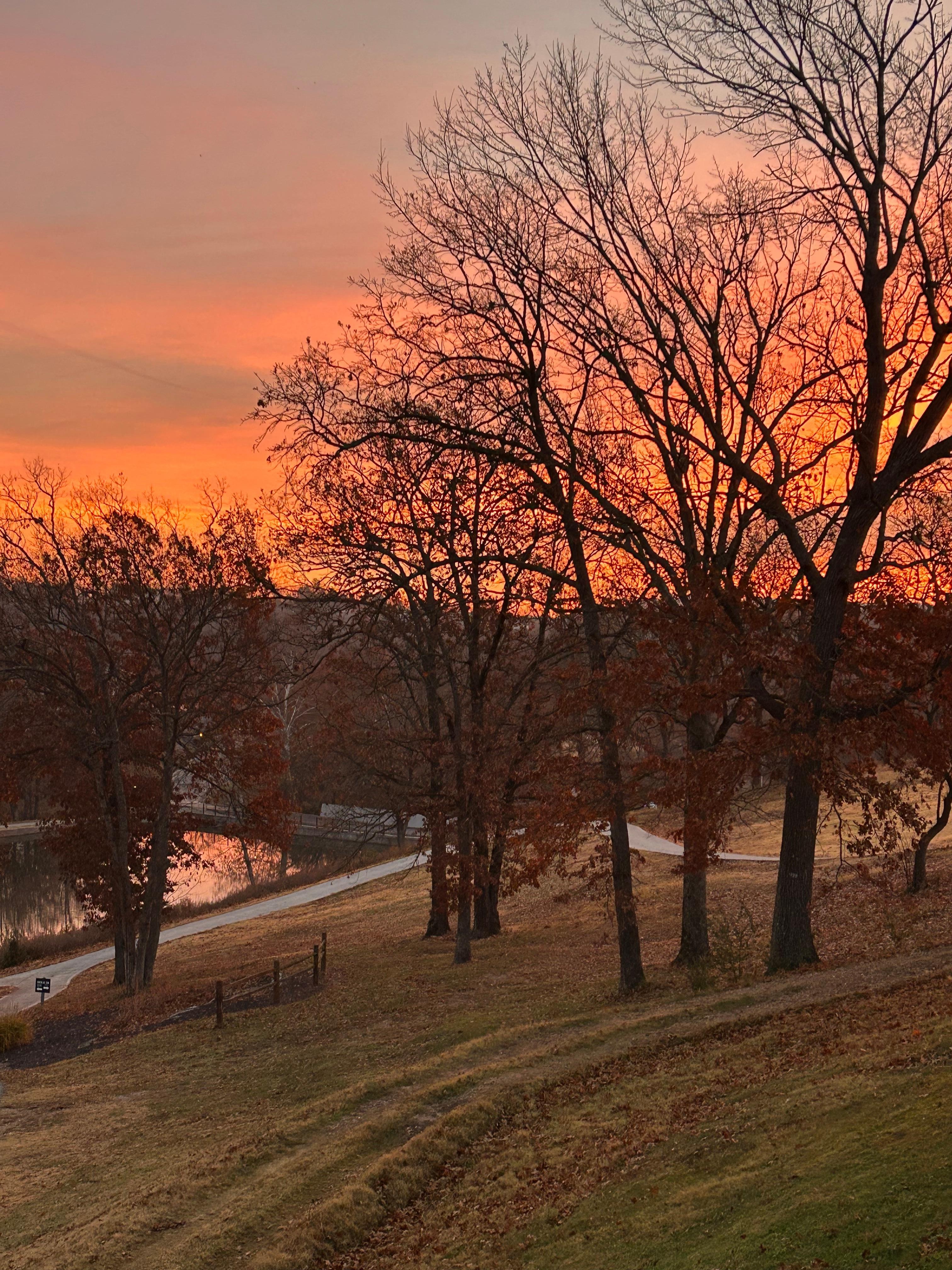 Sunrise over 9th hole from our deck.