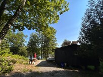 Parked up top, and started walking down to the cottage