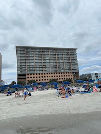 View of the building from the beach