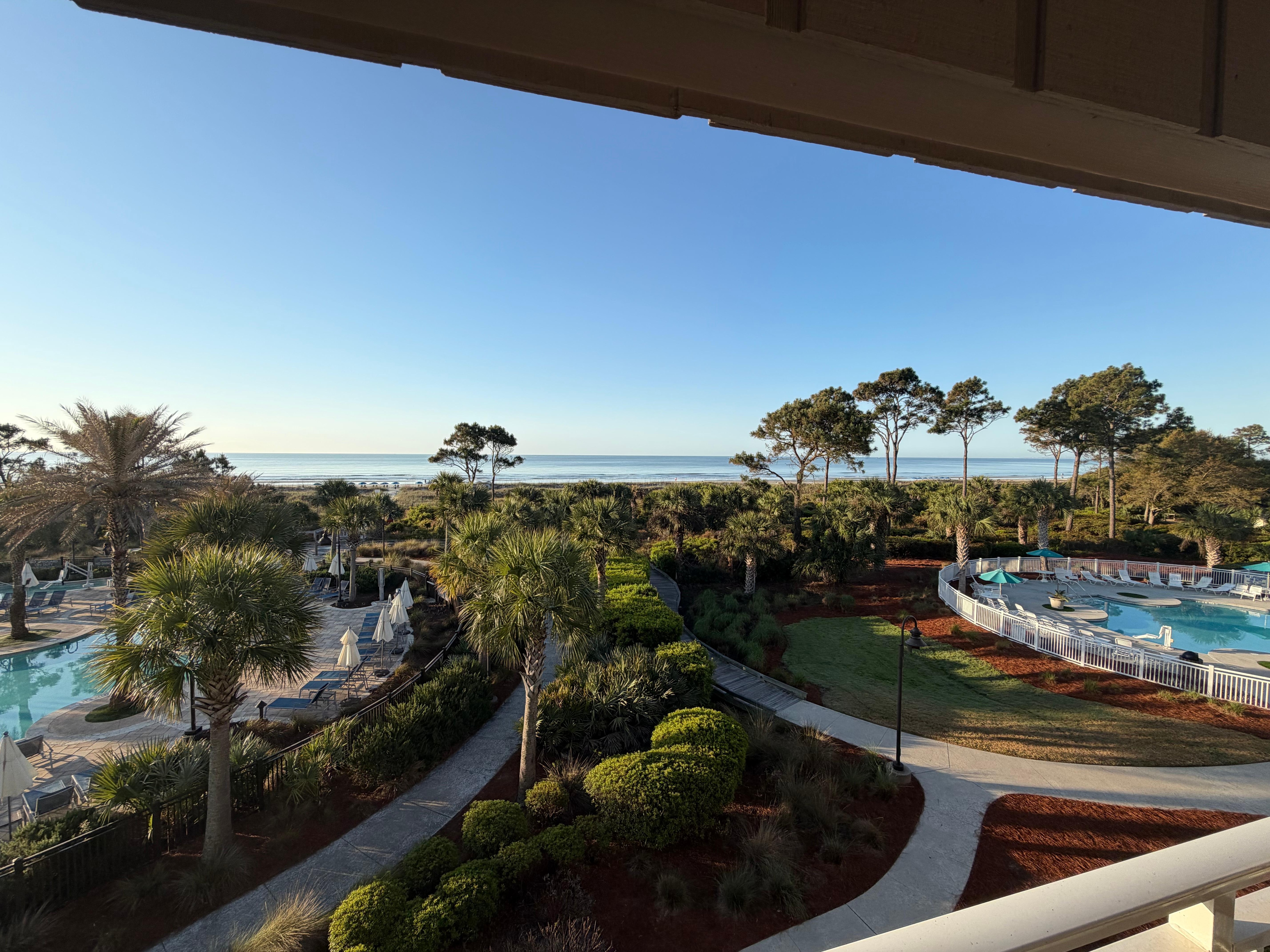Beach and pool view