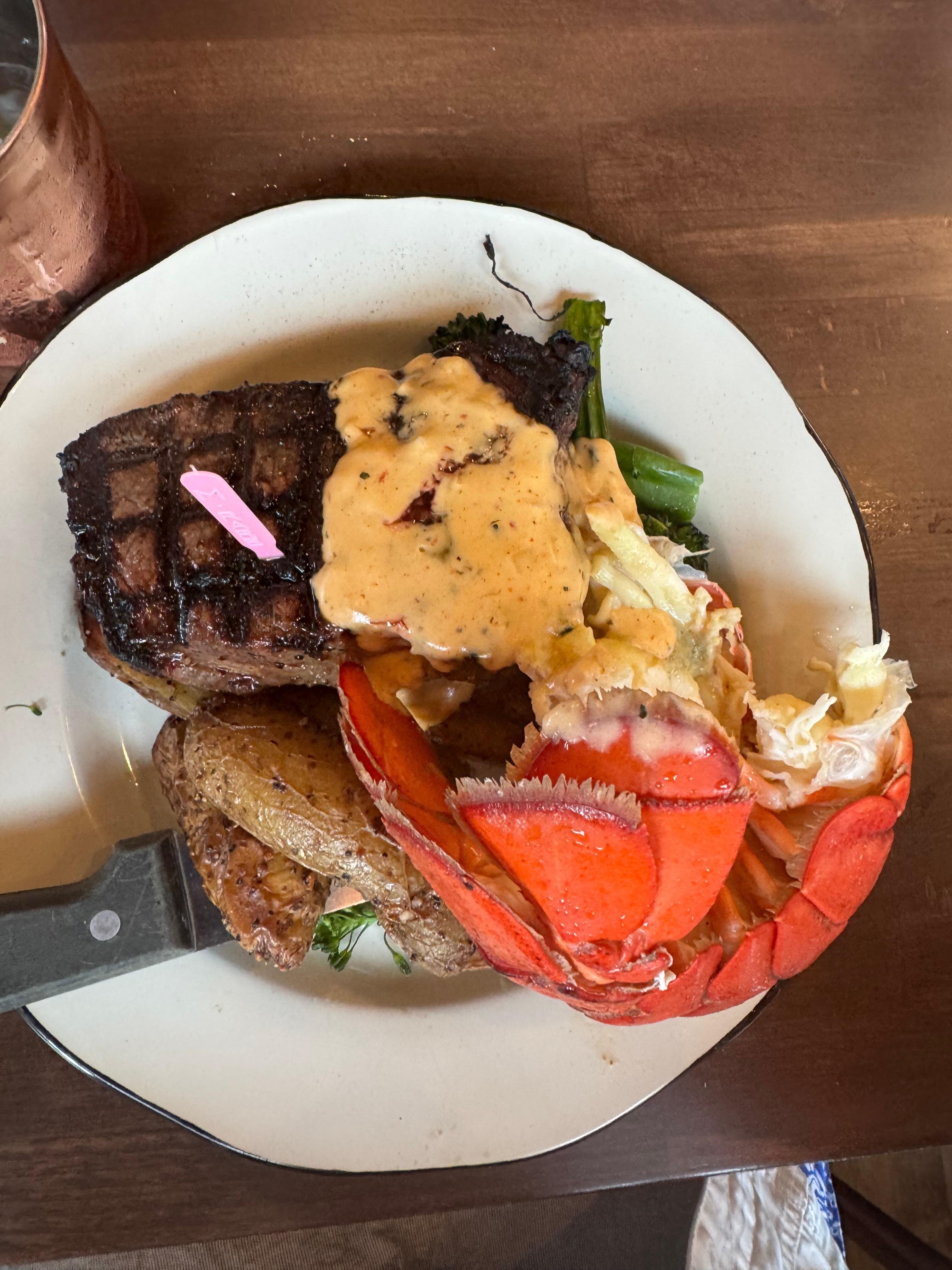 Surf and Turf at The Public House. Lovely venue just minutes from the VRBO.