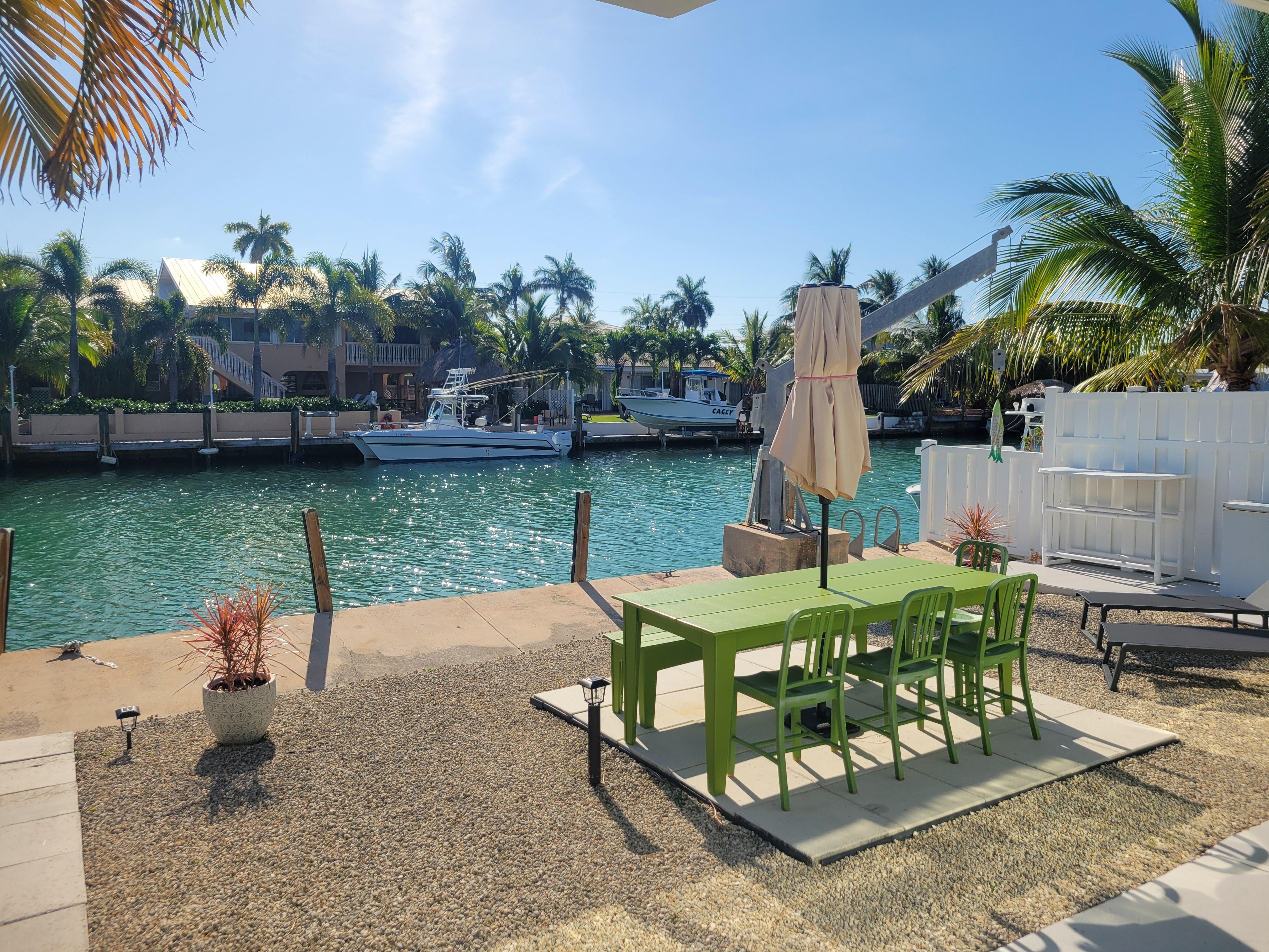 View of back area and dock