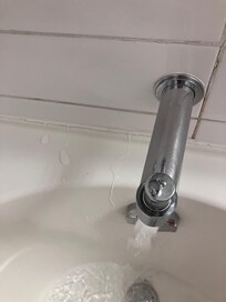 Wish I could add a video of the water pooling out of the grout/caulking.