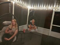 Enjoying a glass of wine on the Sweet porch! ❤️🍷