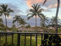 Sunset on the large upstairs lanai.