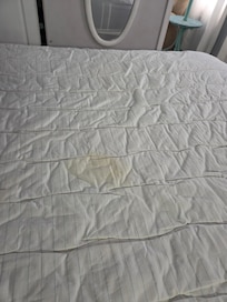 Stained mattress cover