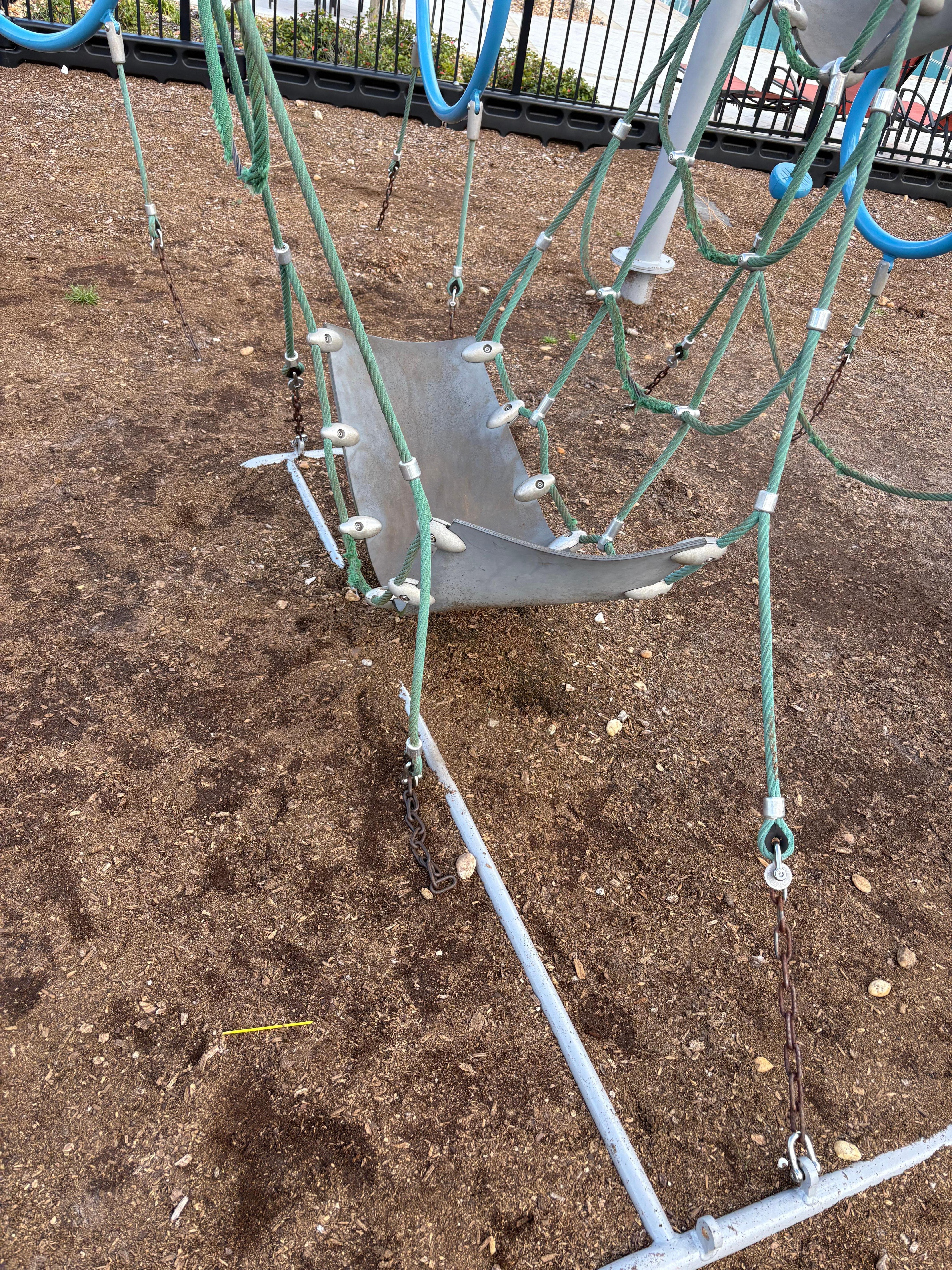 Playground equipment missing bolts