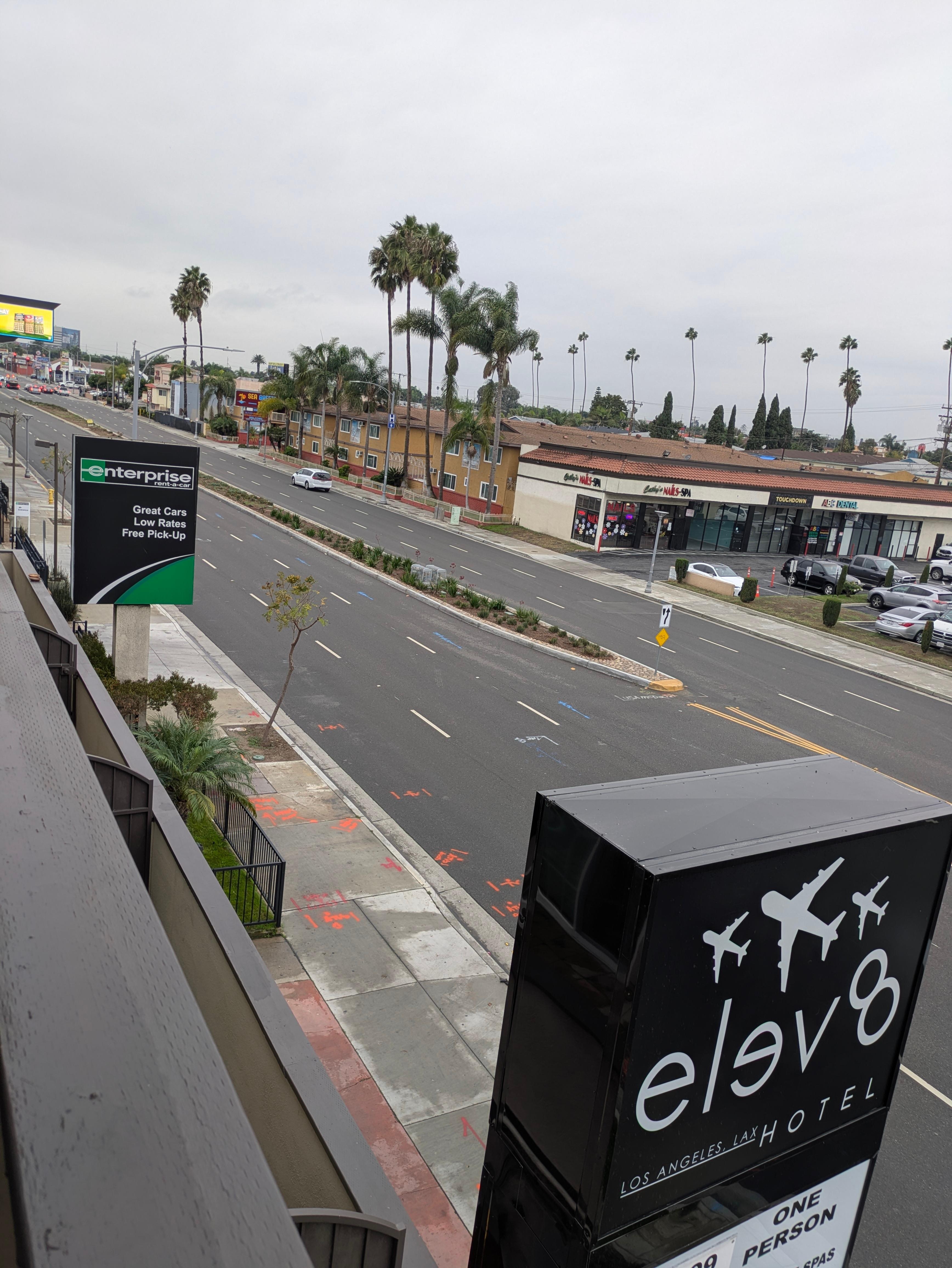 Enterprise car rental is literally right next door!