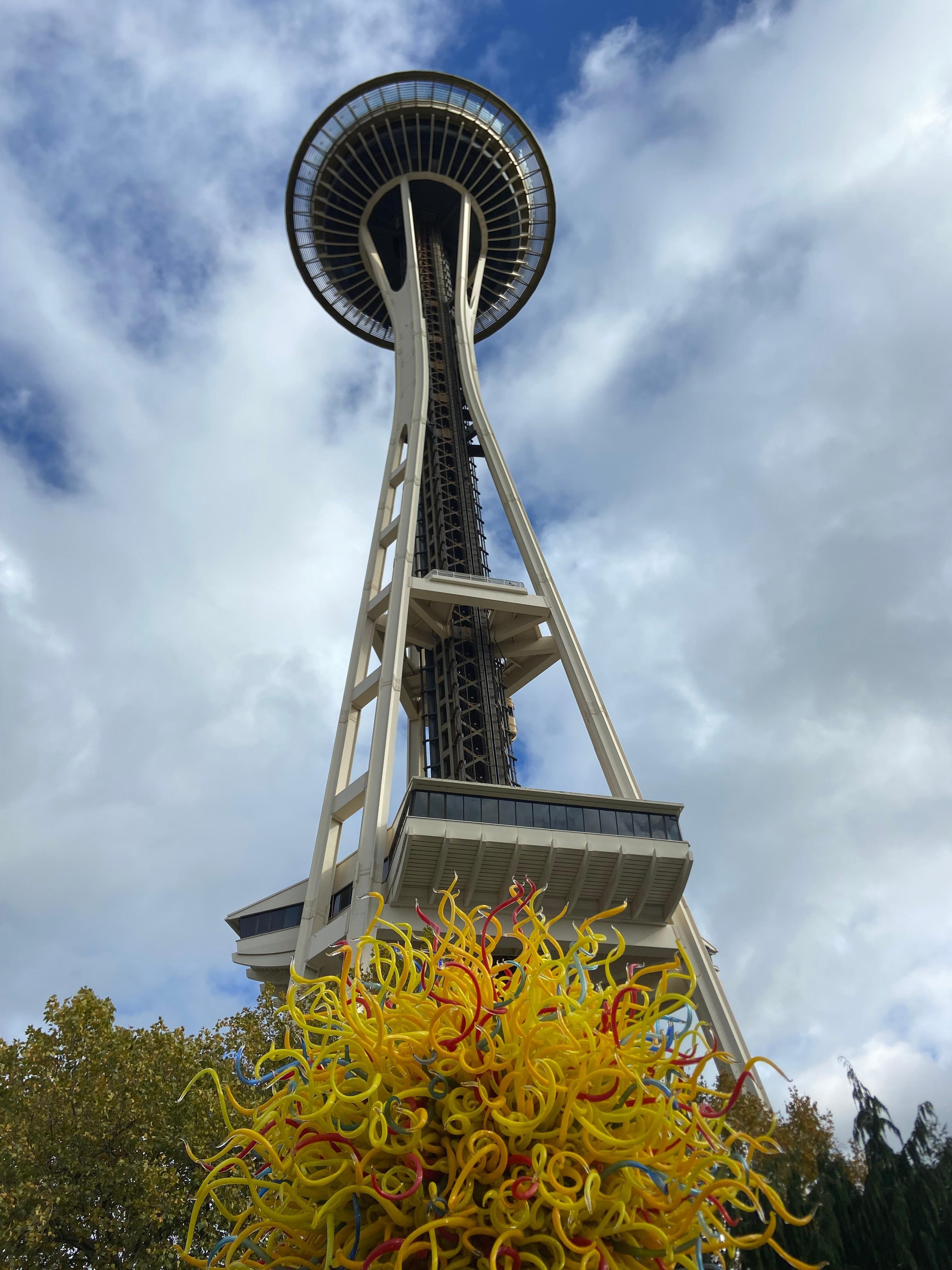 Space Needle and Chihuly Sculpture