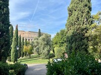 A short walk to the Colliseum through a beautiful park.