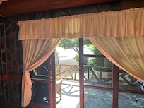 View of beach from room.