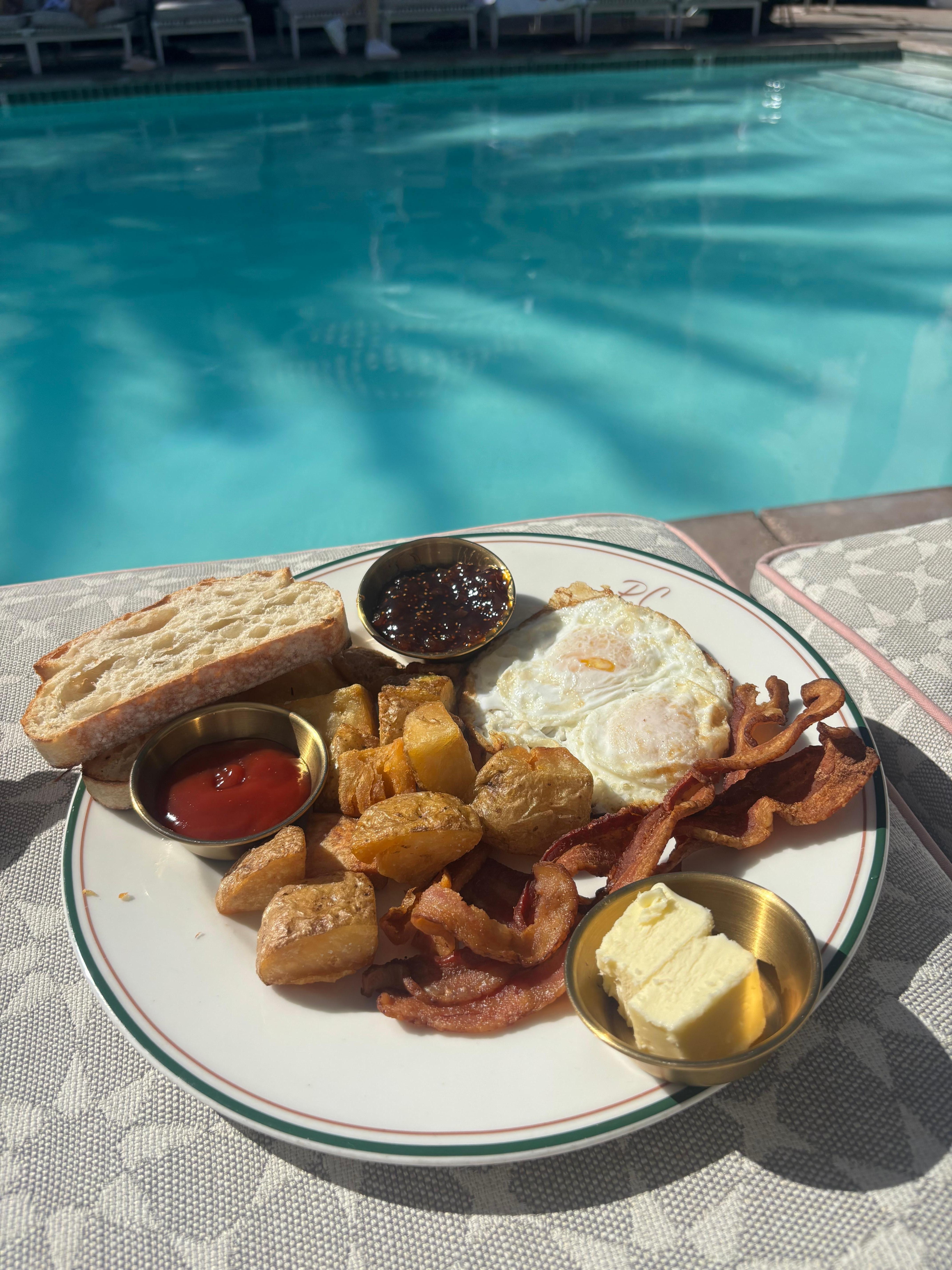 Best Pool side eats from restaurant - The Pink Cabana