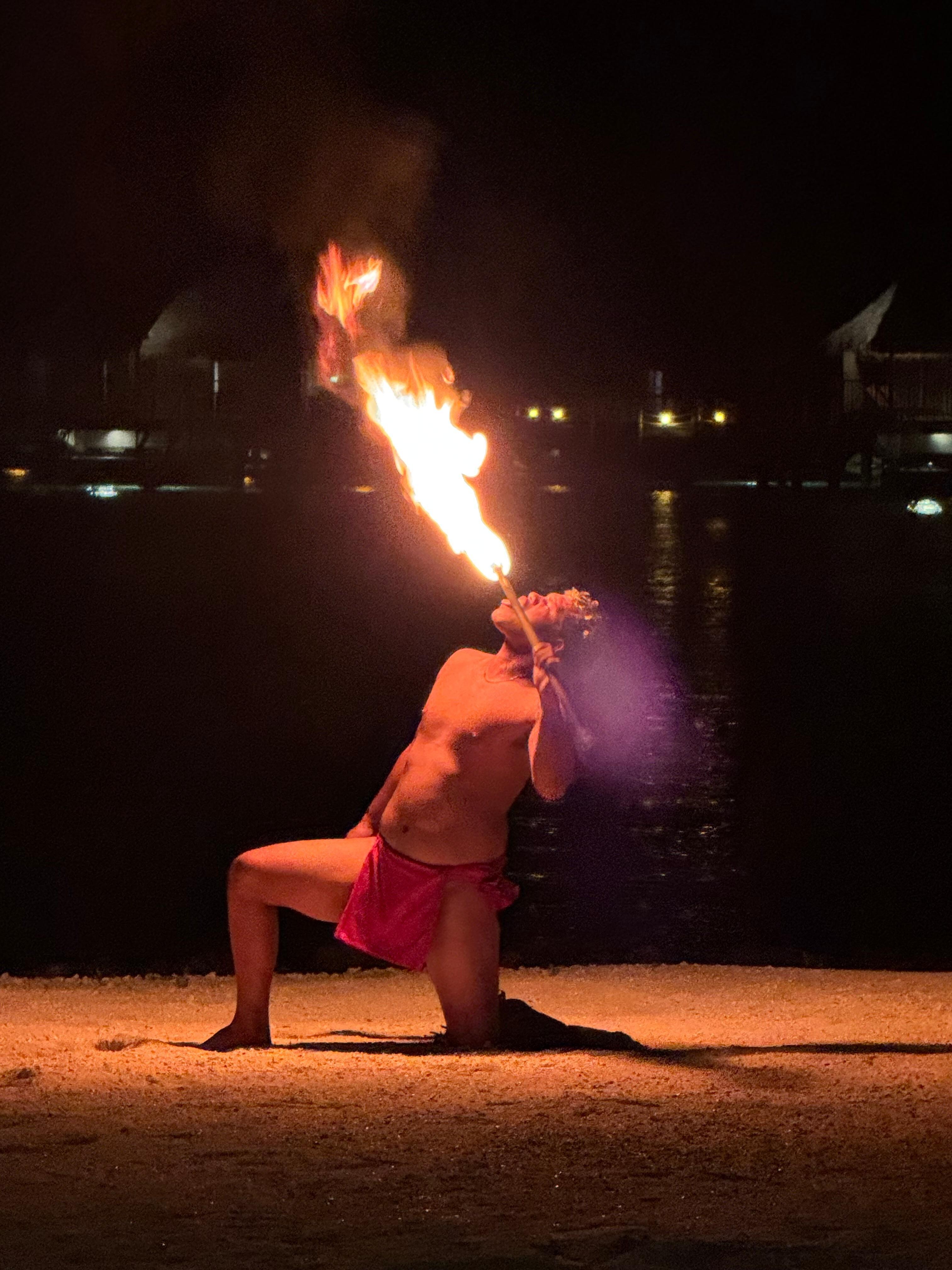 Tahitian fire show 
