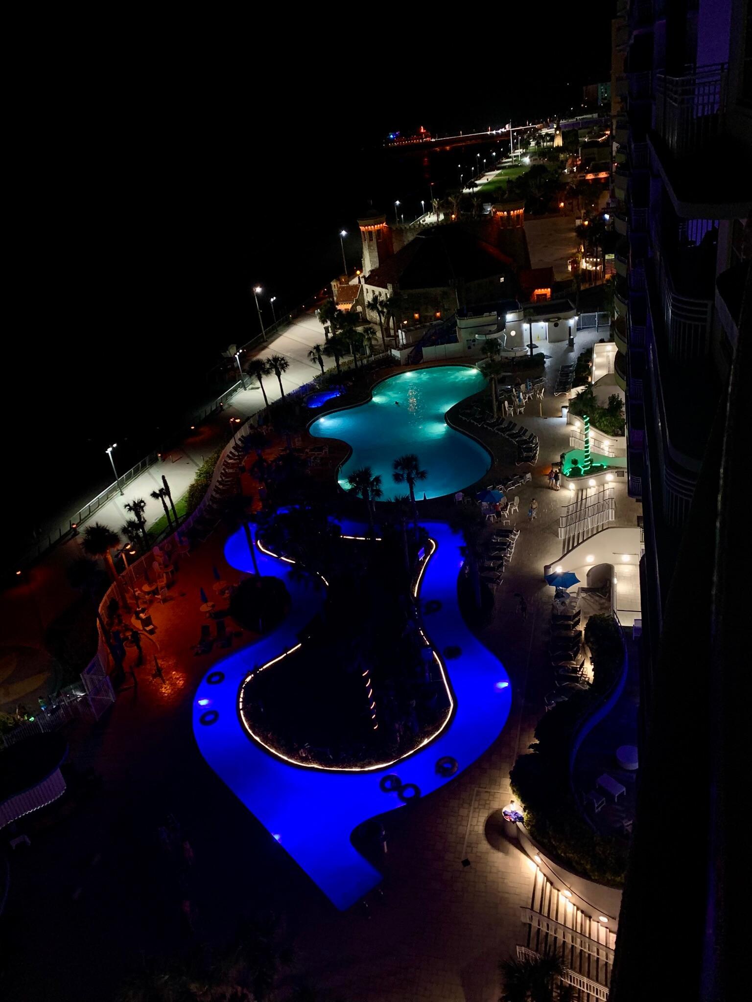 The pool at night
