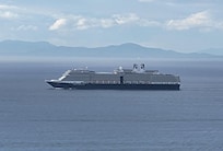 One of many cruise ships that decorated the waters.