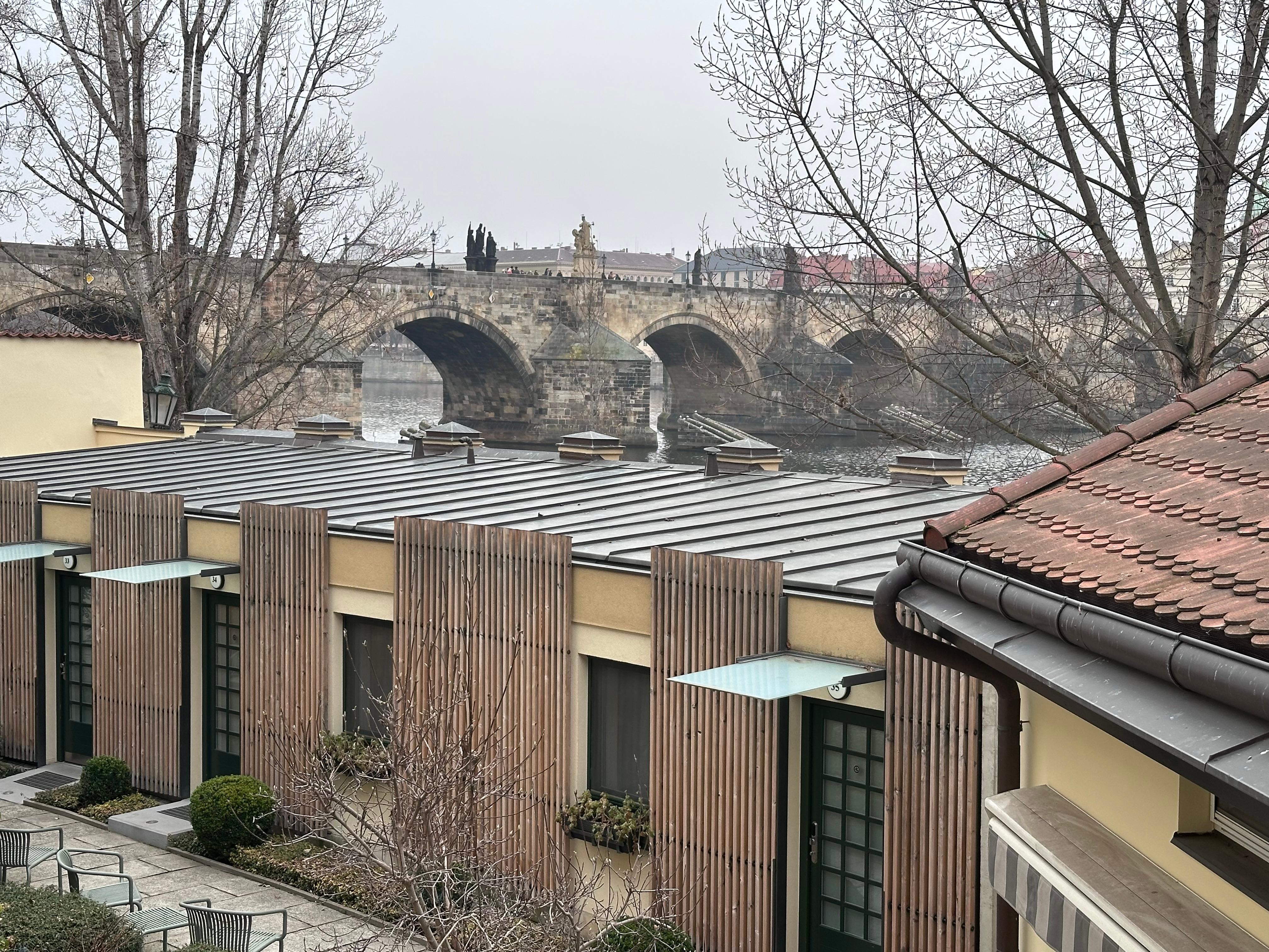 View from the room’s balcony and window