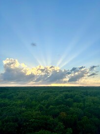 Sunset from inside Tulum National Park