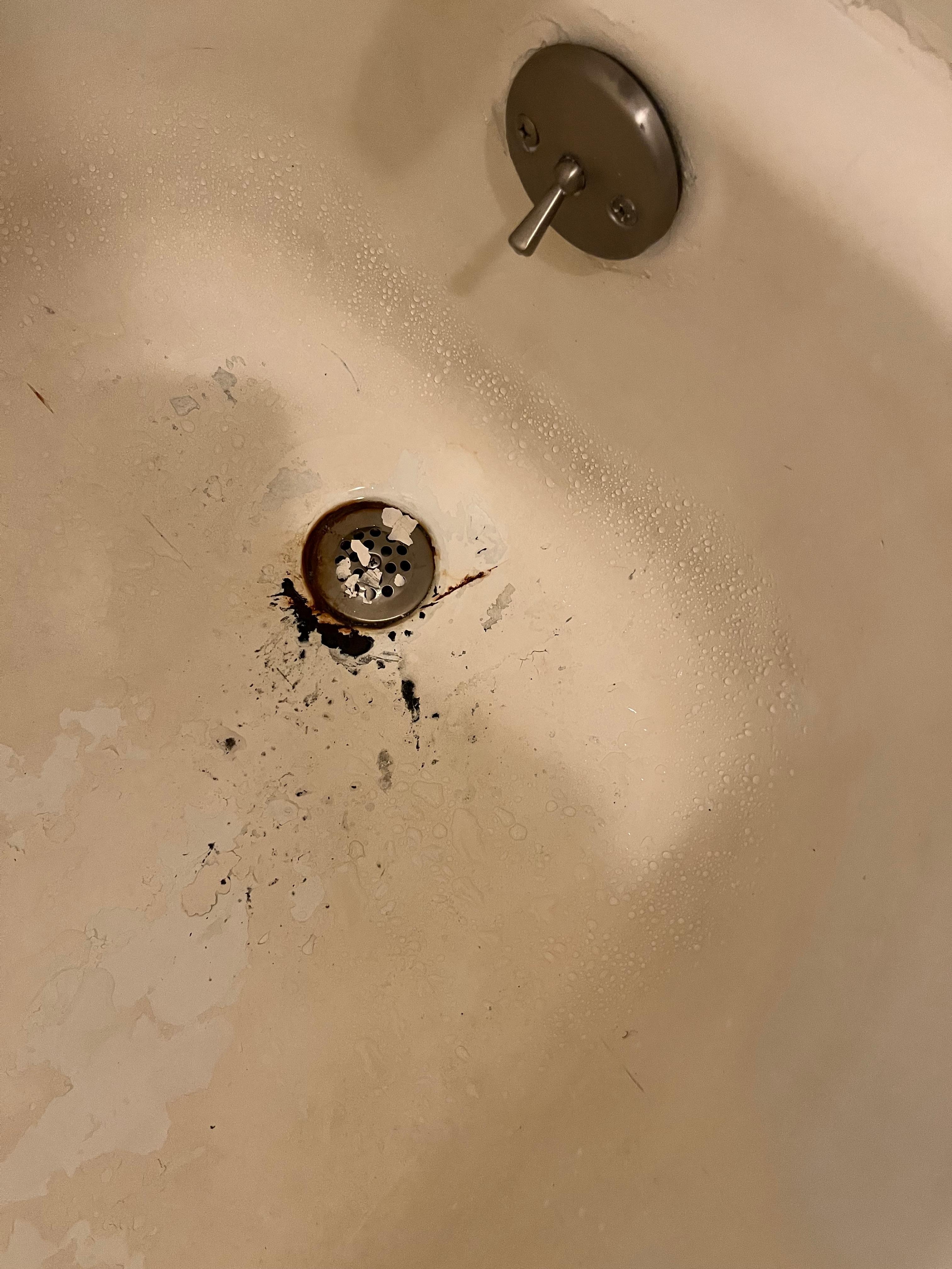 Tub dirty with old paint in it