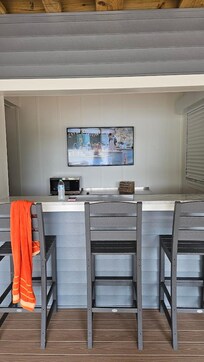 Relaxing bar area of the boathouse