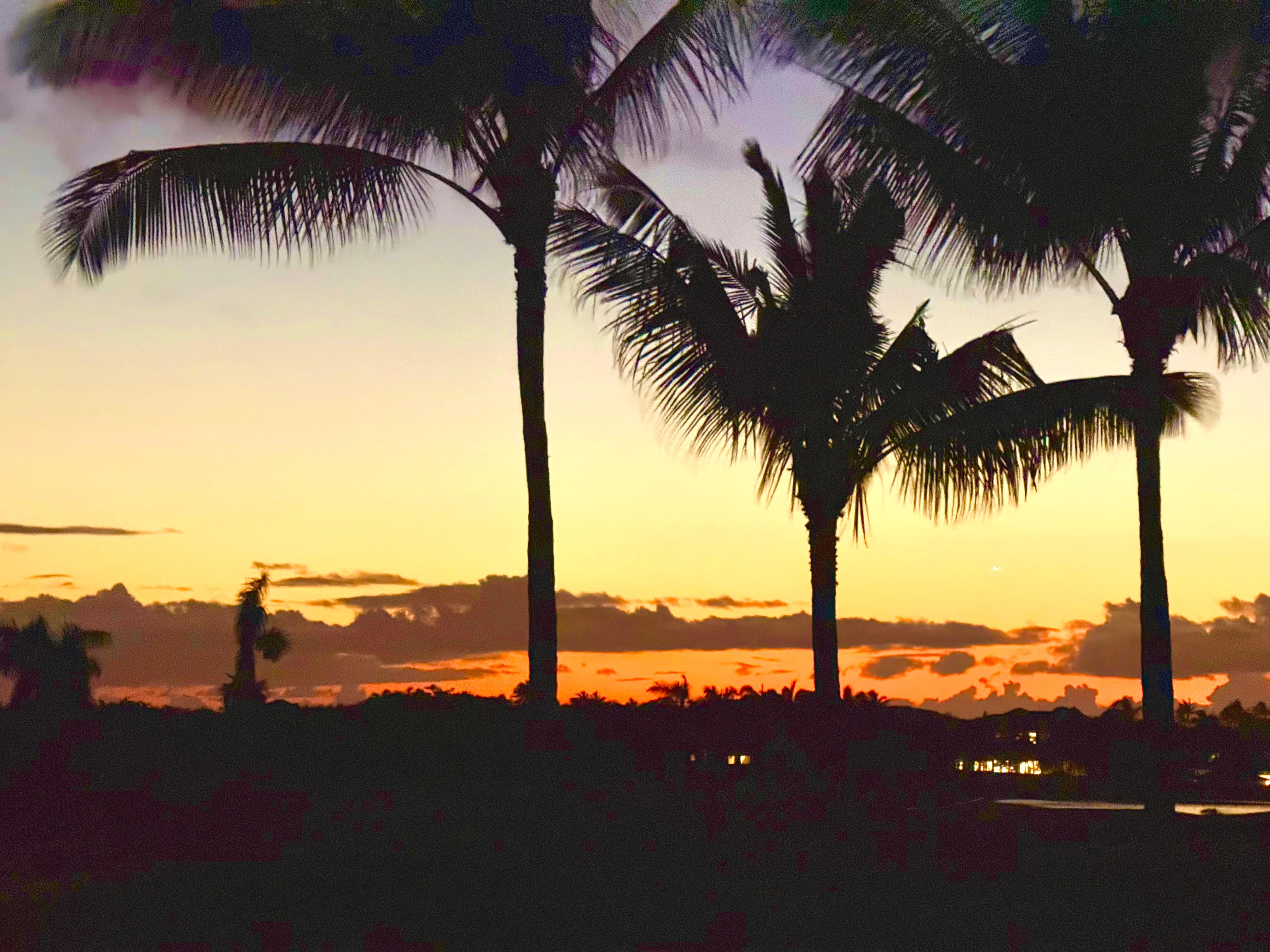 Sunset from deck of condo.