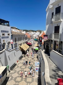 View down to town centre, 100m from the house