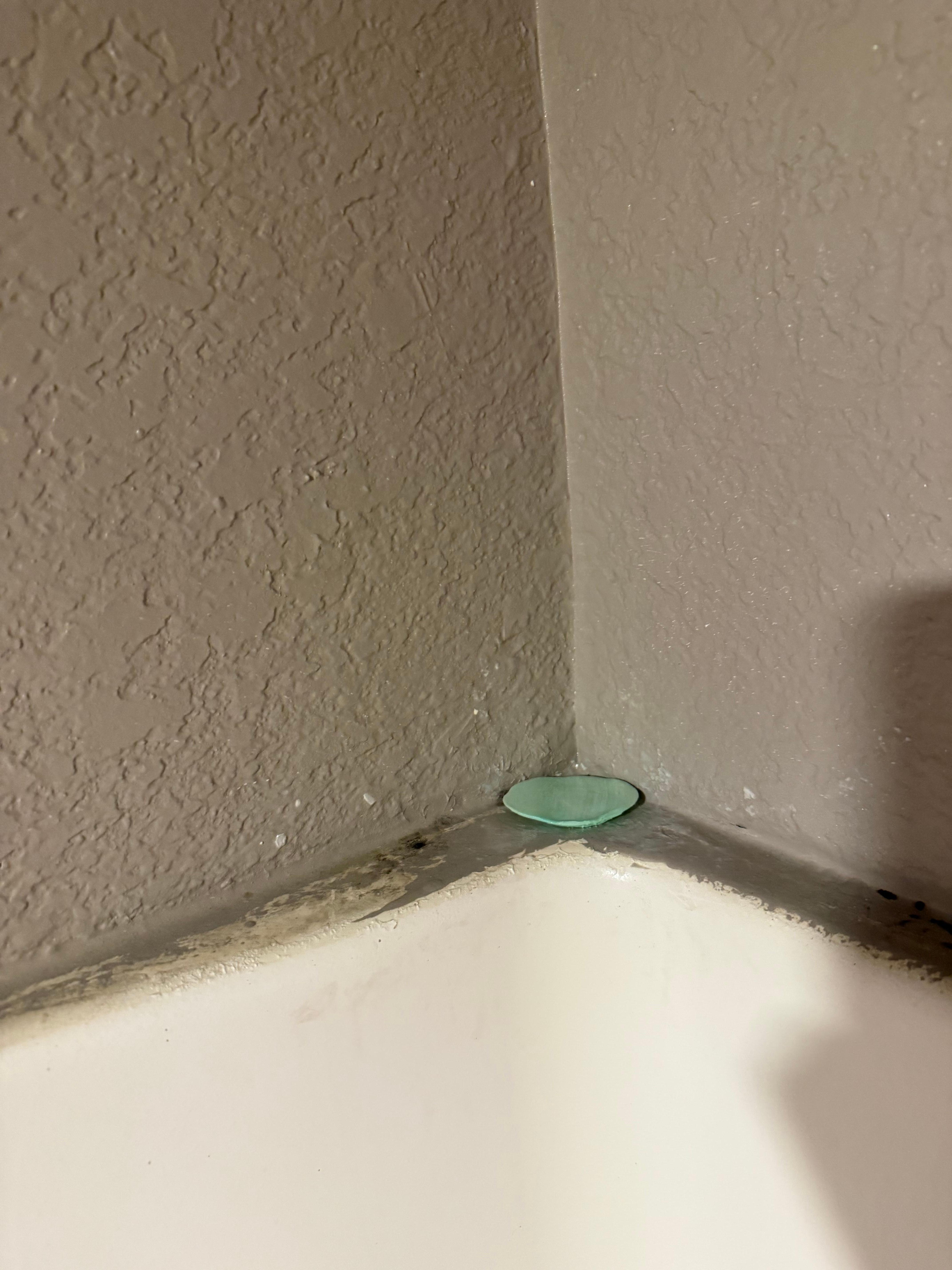 Old soap in the unclean shower 