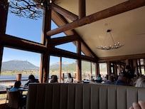 View of lake from the dining room.
