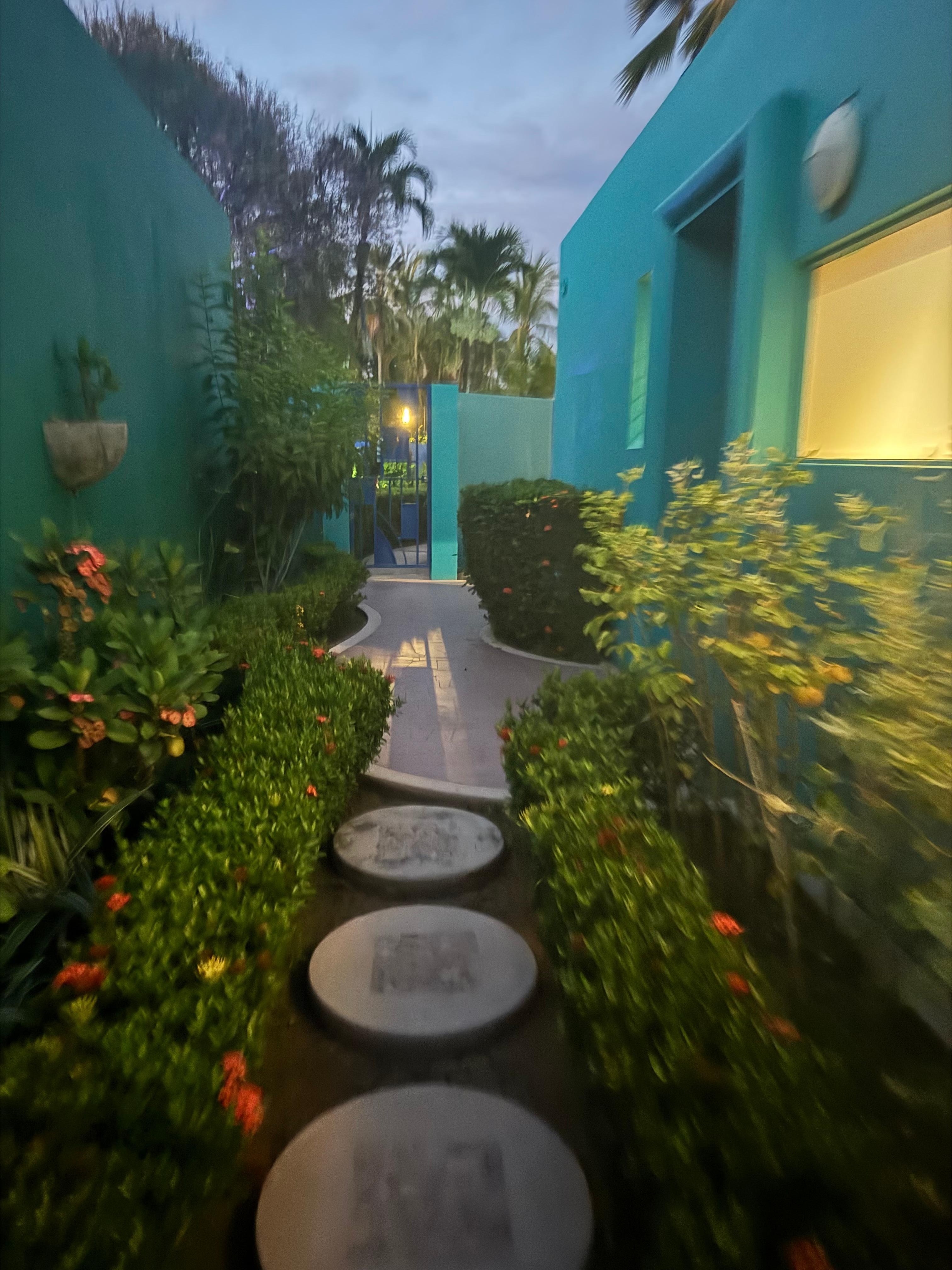 Path leading from our room’s gate to the beach