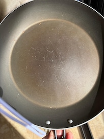 Pots and pans are dirty, scratched up, and warped. Utensils were not clean.