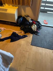 Plumbing mess that has been an existing matter at the property. We had 2 garbage bags of clothes that were drenched along with 2 pair of ruined shoes .