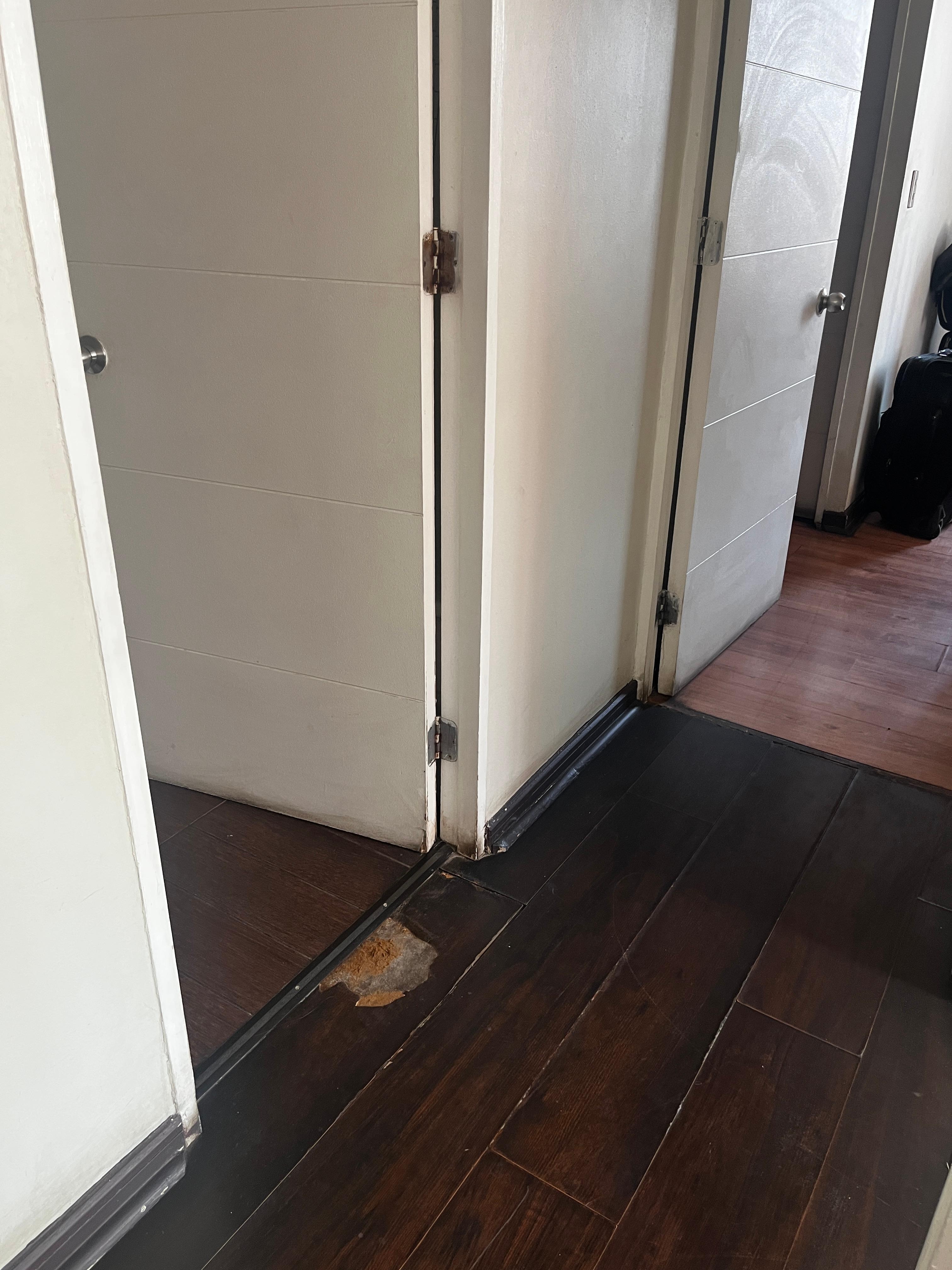 Flooring ripped off floor