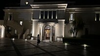 At night