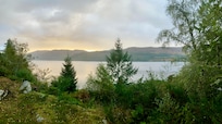 View of Loch Ness from woodland clearing