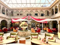 Beautiful court yard with dining options.