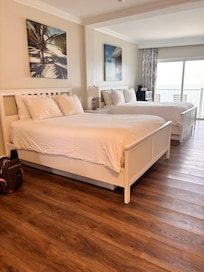 View of the beds