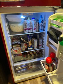 Refrigerator was on smaller size but sufficed. We did have cooler for drinks