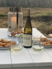 Dinner on the back deck.