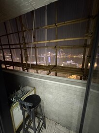 外装工事中で眺めが残念
