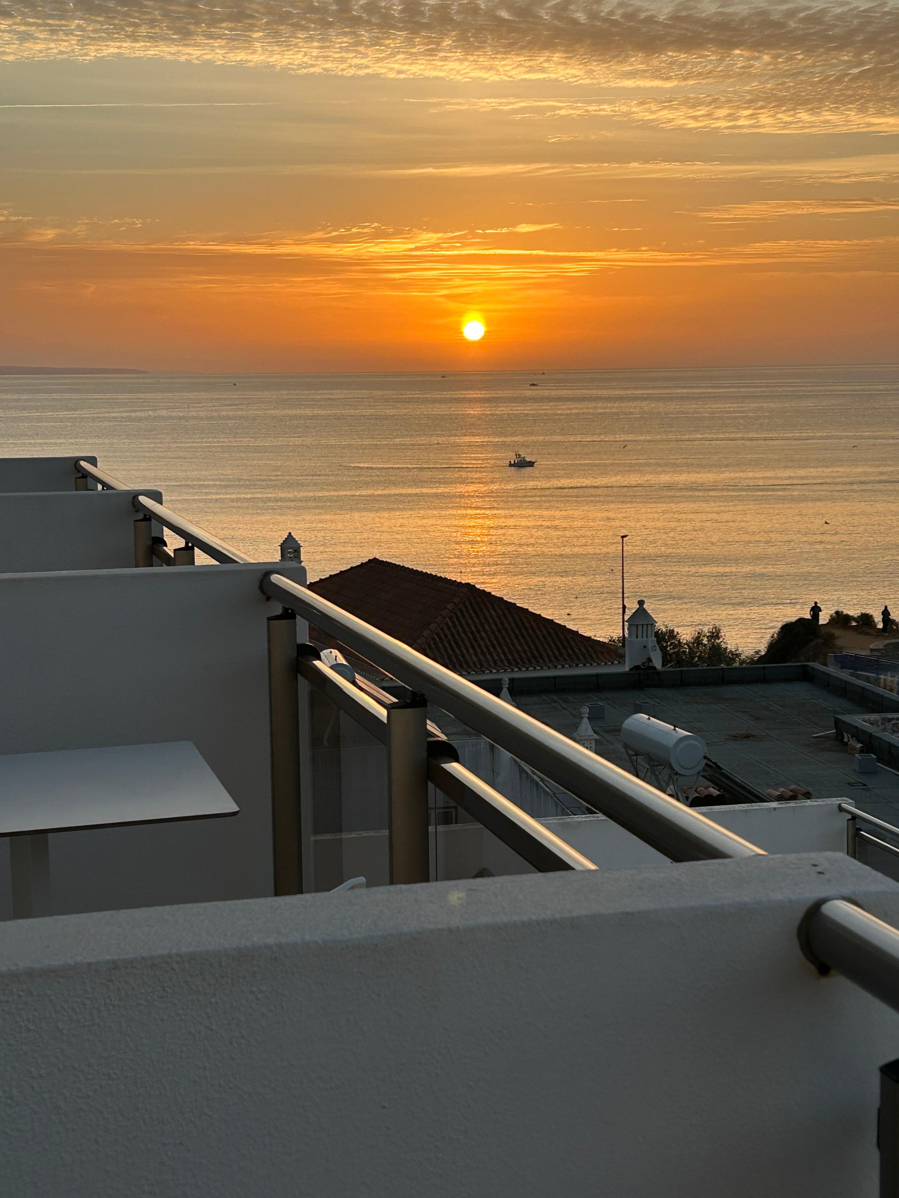 Sunrise in Lagos from the Carvi Beach Hotel 