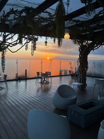 Sunrise on the rooftop.