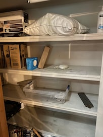Empty linen closet