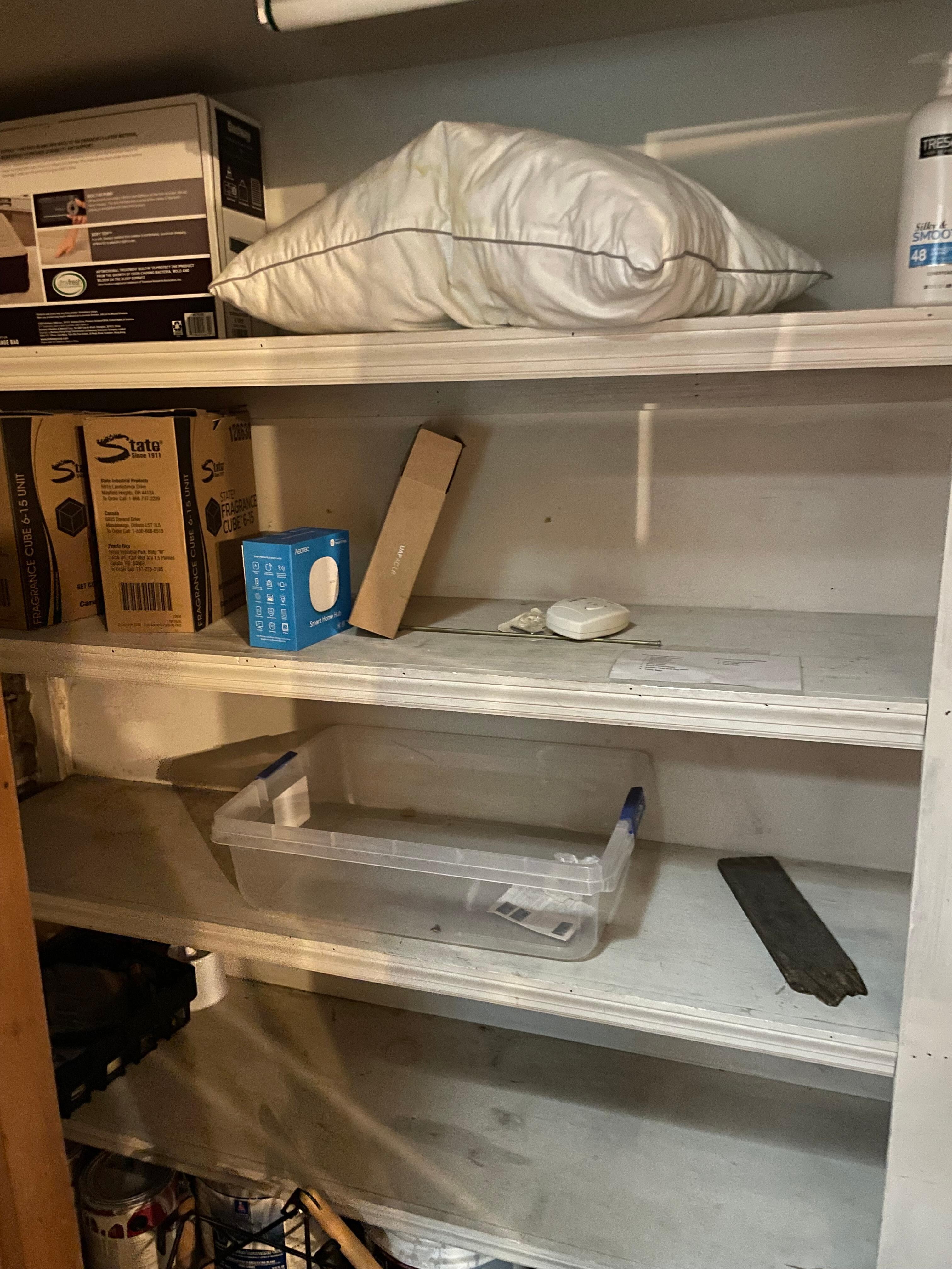 Empty linen closet