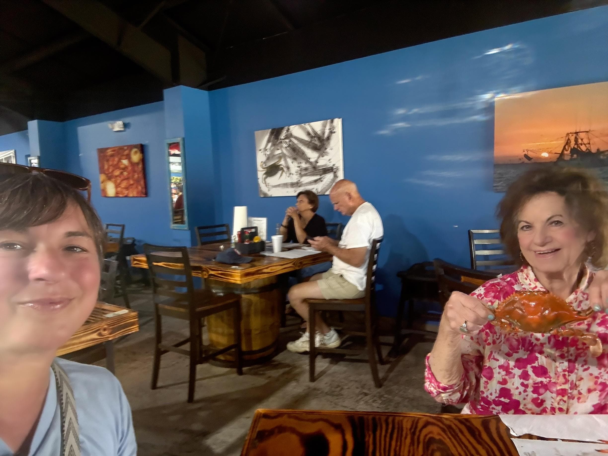 Eating at Desportes Seafood inn Biloxi