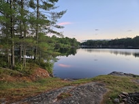 Rock slope to the lake.