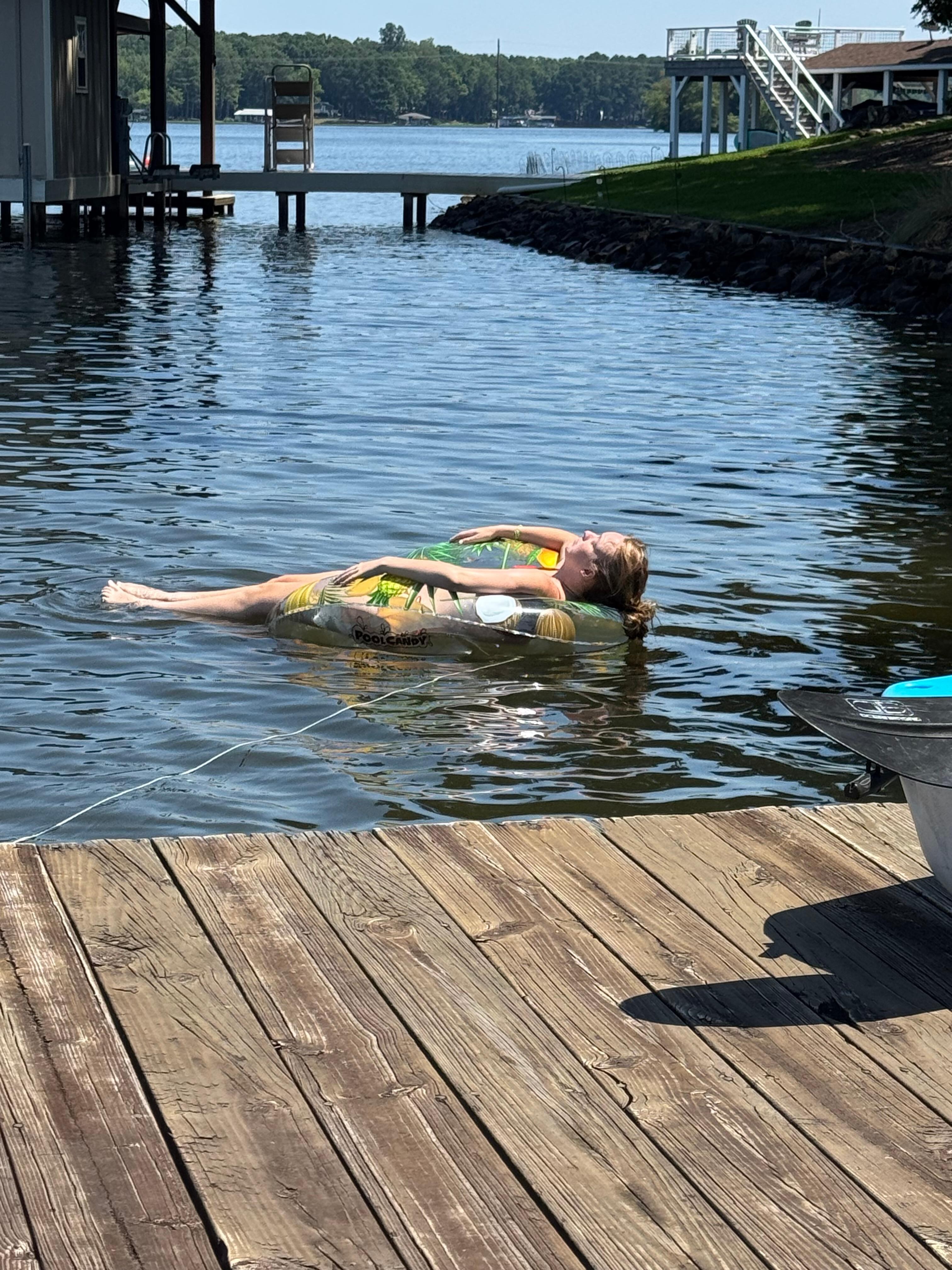 We bought tubes to tie off and just float 