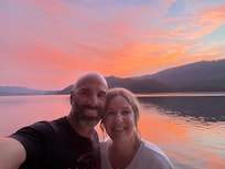 Beautiful sunset from the dock.