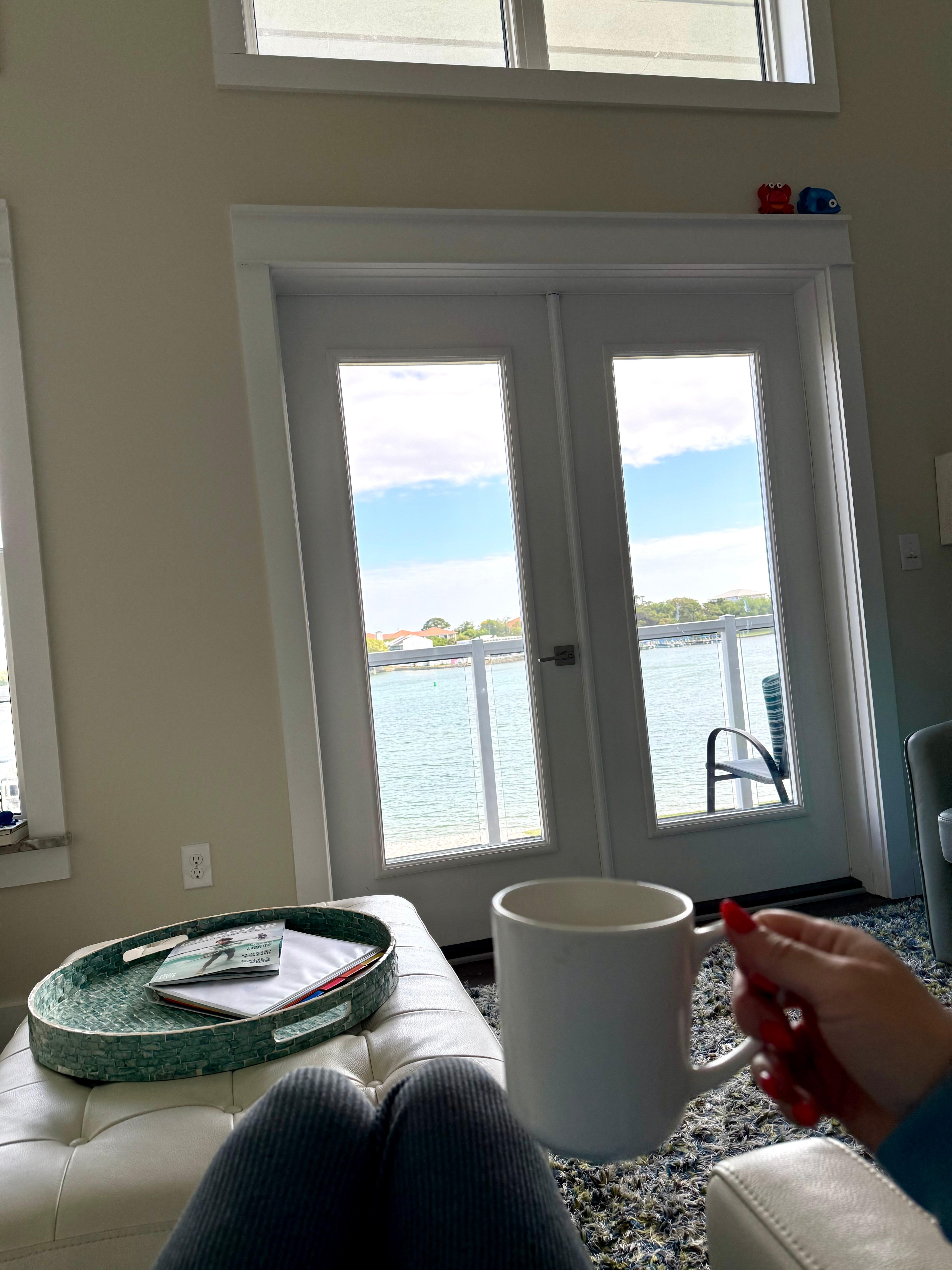 Morning view from the living room.