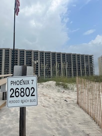 Standing on beach looking up at the property