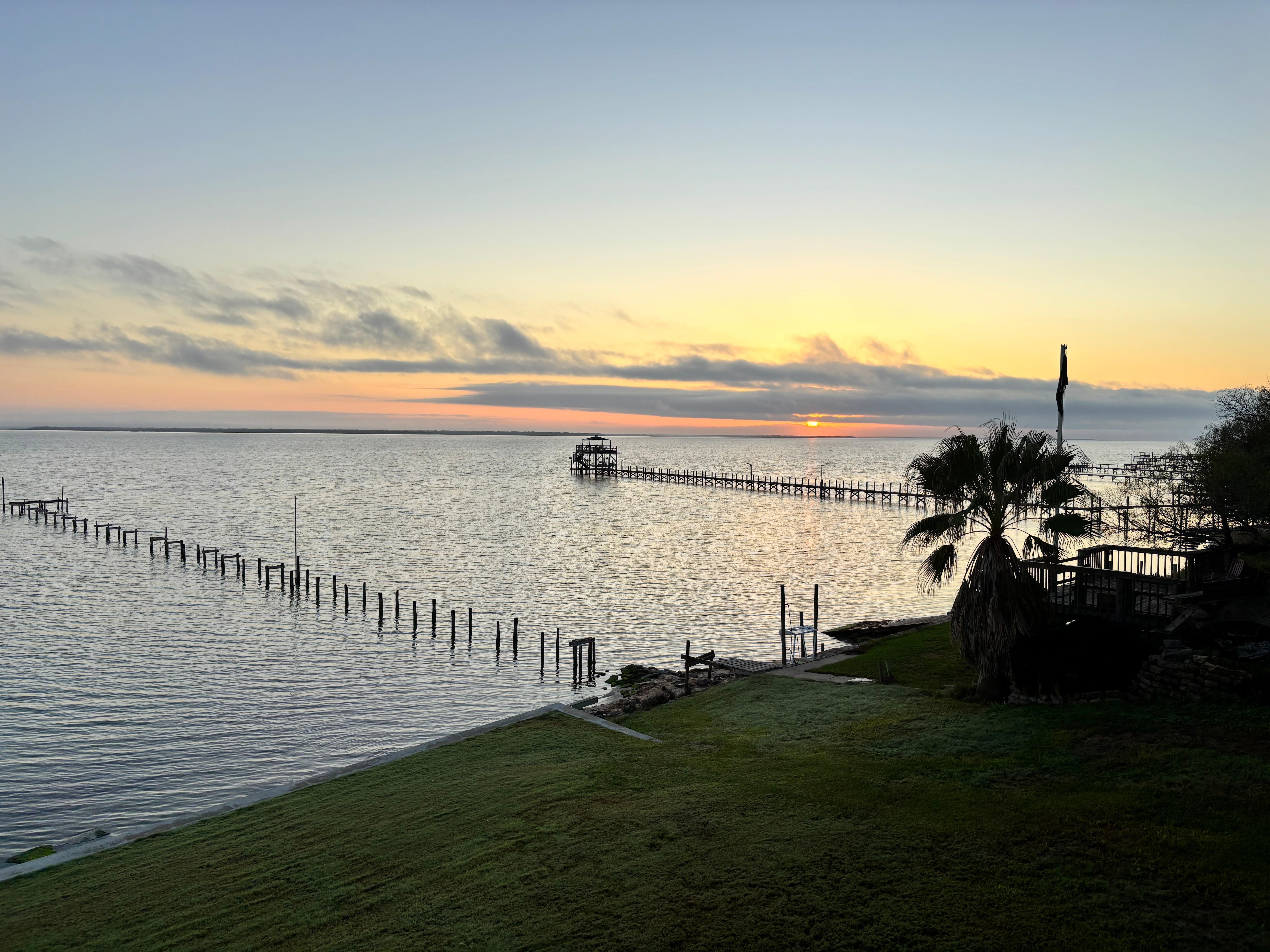 Sunrise over the bay.